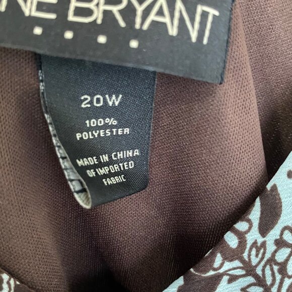 Lane Bryant Dress With Floral Pattern Deep V-Neckline Back Zipp - Picture 7 of 8